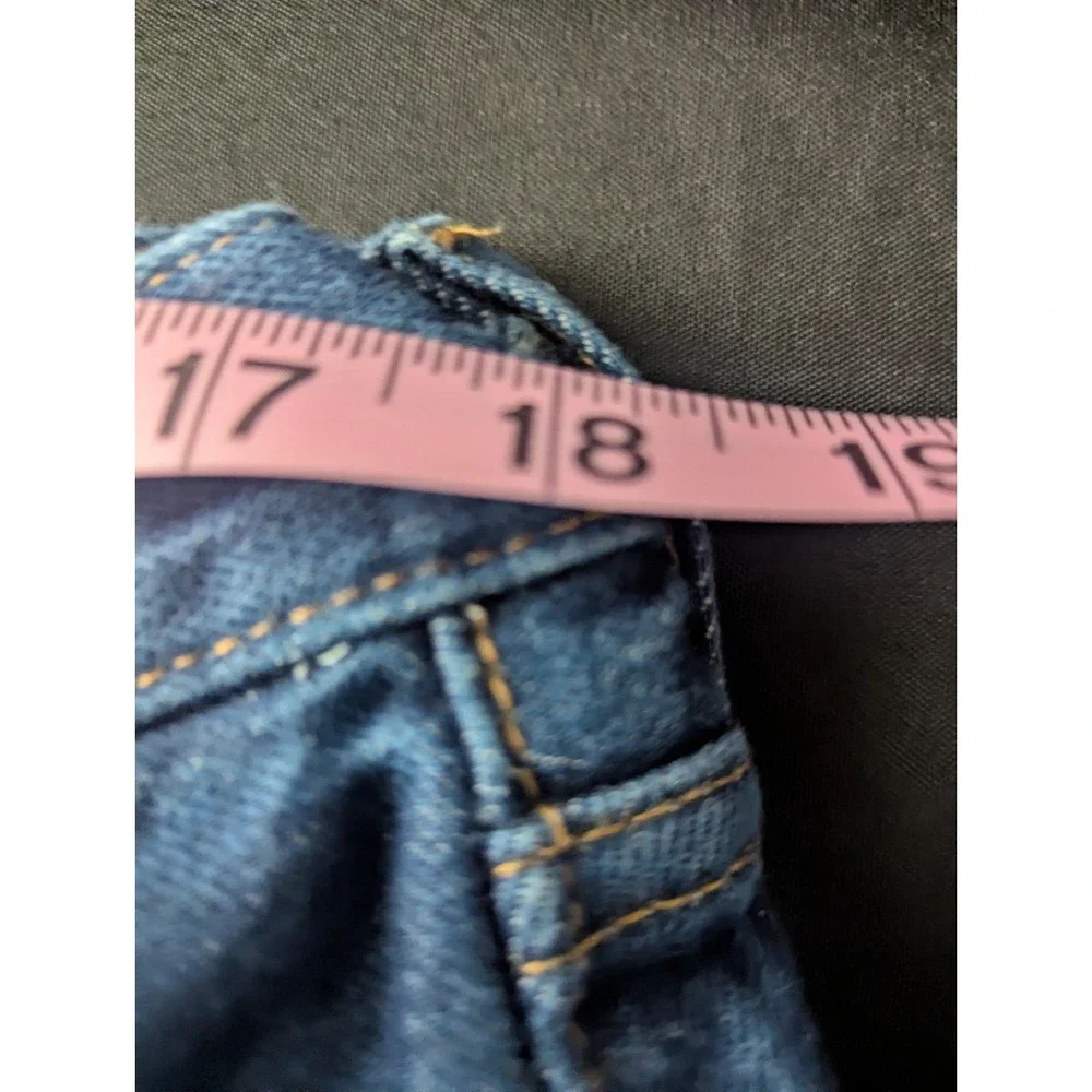Levis 501 Cut Off Shorts Mens 40 Blue Dark Wash 100 Cotton Y2K Casual Summer - Picture 11 of 13
